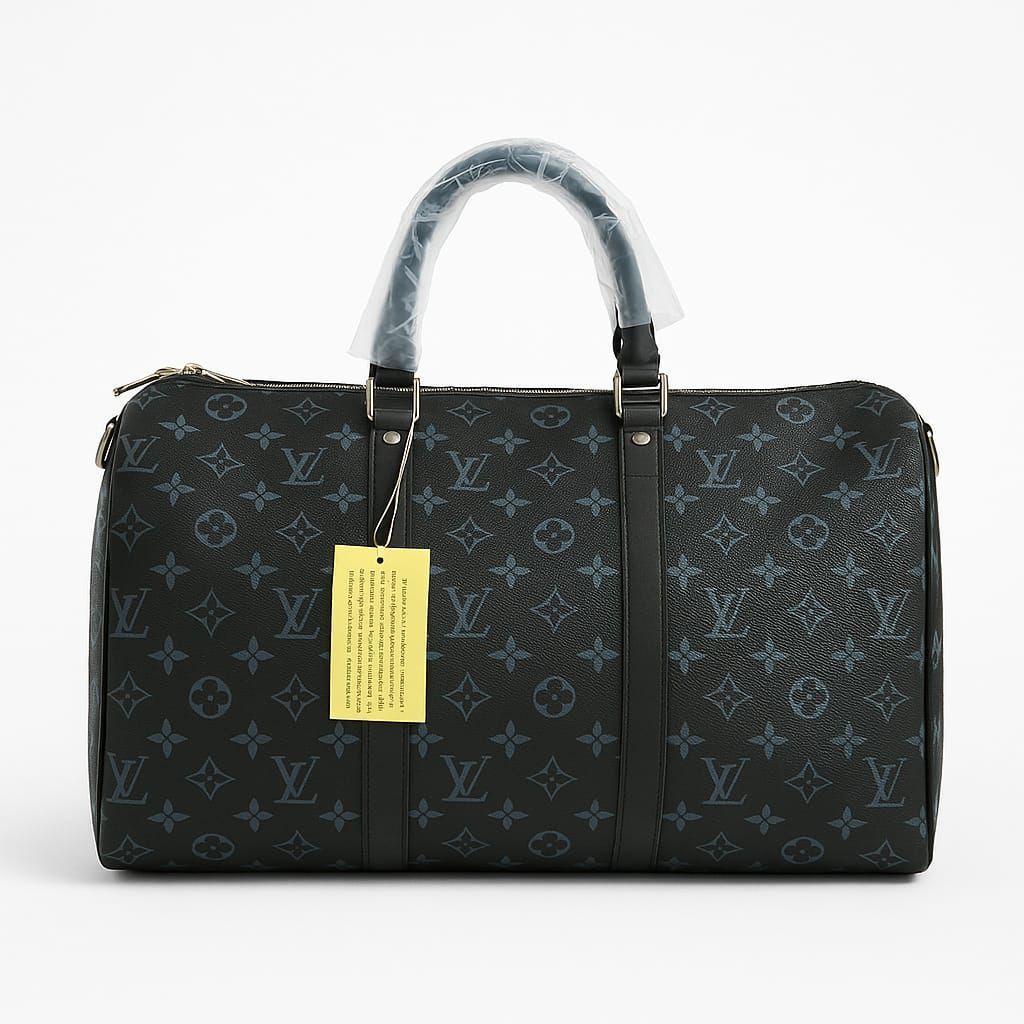 Brown Leather Duffle Bag 20"- VELOURA