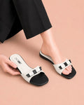 Women's Patent Flat Slippers - VELOURA